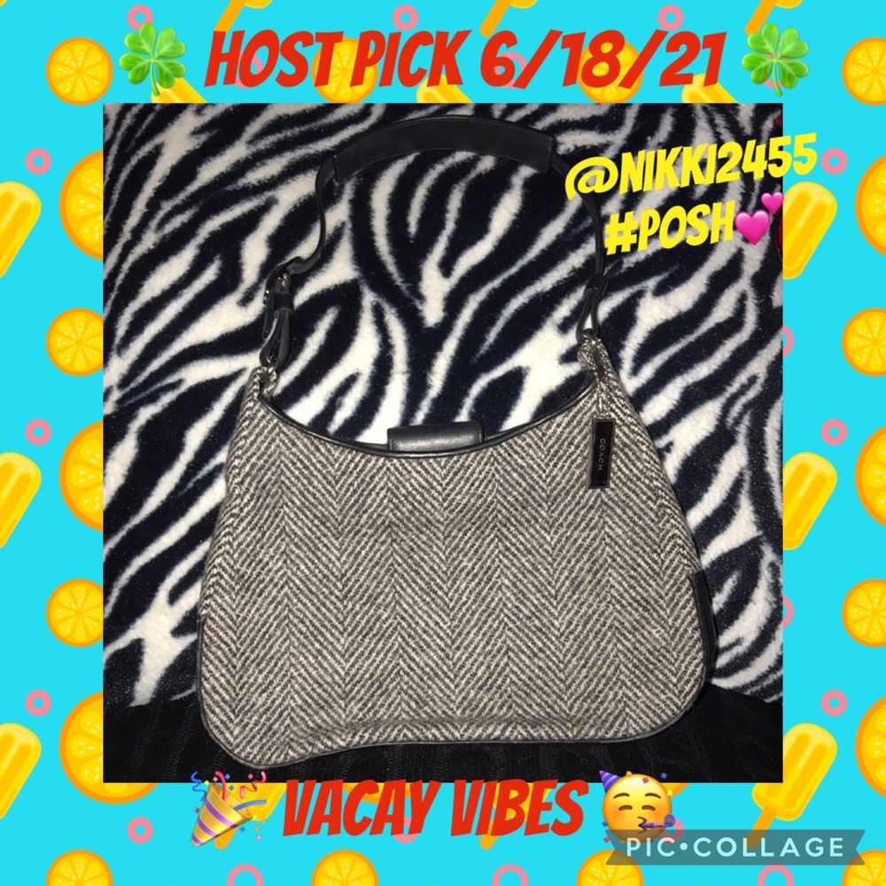 Coach Black and White Mini Bag